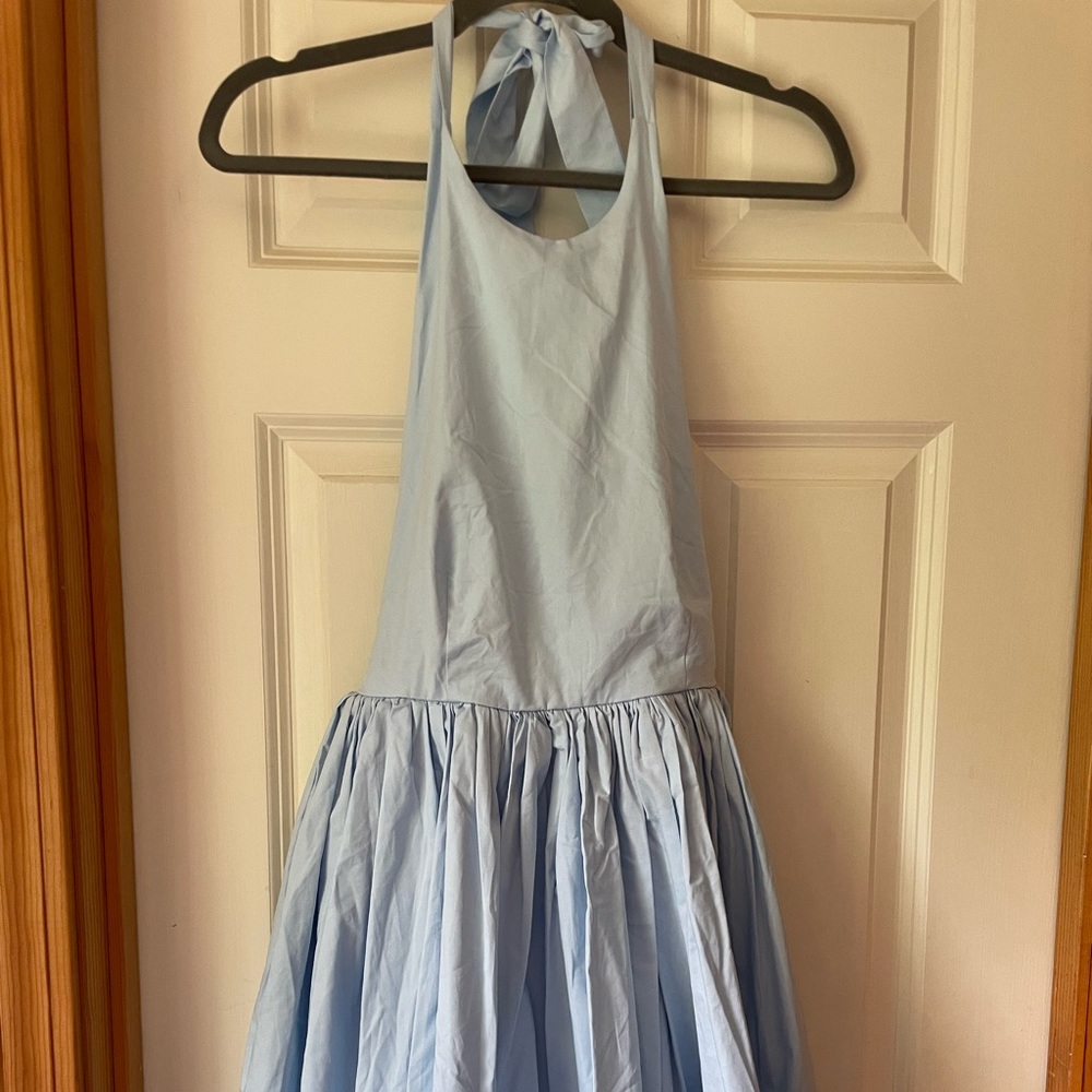 Babydoll Halter Dress Baby Blue Small